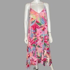 Laundry  By Shelli Segal Pink Floral Print Relaxed Fit Maxi‎ Dress